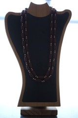 Vintage Czech Czechoslov Hollow Glass Bead Necklace 99cm 1930s Export Flapper