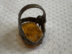 Antique Sterling Silver Ring Fine Jewelry Size 3.25 Band Mythological Asian Bird