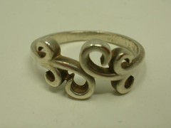 Vintage 925 Sterling Silver Bypass Swirl Ring Size 5.25 Signed S925 Estate Find
