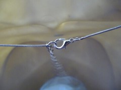 EVIL EYE PENDANT w RHINESTONE on SILVER TONE CHAIN NECKLACE #23/5A