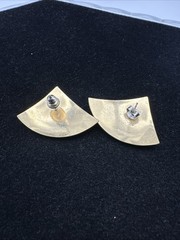 VTG Avon Set of 3 Necklace and Earring Giftset Lot 80’s Asymmetrical Gold Tone