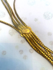 Vintage Christian Dior 5-strand gold-tone chain necklace/ belt