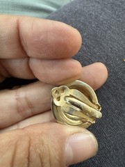 VTG Lot 79 SINGLE Clip-On Gold Tone Earrings Signed Escada Les Bernard Avon