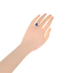 GIA Certified 3.51 Carat Sapphire Diamond Three-Stone Engagement Ring