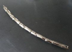 Vintage 925 Sterling Silver Panel 7″ Bracelet 30g