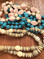 Vintage Plastic Lucite Jewelry Lot Colorful Necklaces Bracelets Brooches Beads