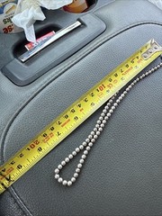Vintage Sterling Silver Ball Bead Necklace Stamped Sterling