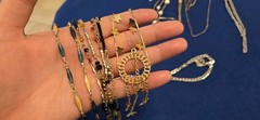 Vintage Mod Necklace Lot Of 62.dainty.simple.26 Signed Monet Avon Trifari J.crew