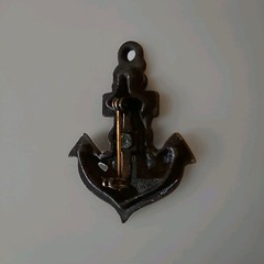 Vintage Anchor Sweet Heart Pin Zinc Alloy Nautical Navy Brooch