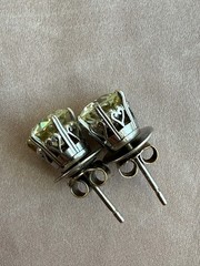 Antique GIA Certified 3.88tcw Old European Cut Diamond Stud Earrings