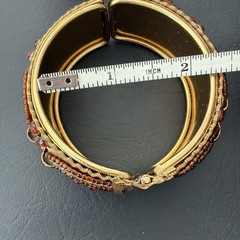 Vintage Unbranded Bracelet Beaded Rhinestones Detachable Handmade.