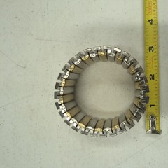 Vintage Stretch Bracelet Silver Gold Silver Tone Expandable Link Bracelet