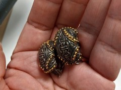 Vintage Domed Y2K 1980-1990’s Design Era Imitation Clip-On Earrings BlendJewelry
