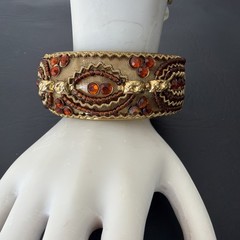 Vintage Unbranded Bracelet Beaded Rhinestones Detachable Handmade.