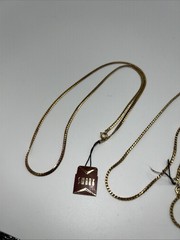 2 / Pair VTG NOS Swank 12K Gold Filled Chain Lot 18” Double Curb & Curb 11.39g