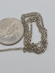 Vintage Sterling Silver 925 Small Rolo Chain Necklace 18″ 3g