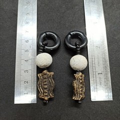 Authentic Vintage Bohemian Earrings Long US No Holes Clip Hoop Hippie Lightweigh