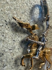 JUICY COUTURE RARE CHARM 2005 RETIRED Medieval Knight on Horse. SIGNED
