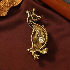 Rhinestone Duck Animal Brooch Pin for Women Gold Plated Fashion Crystal Queen…