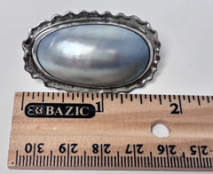 VTG Earrings 925 Silver Osmeña Nautilus Shell Pearl Cabochons Post TLK Mine