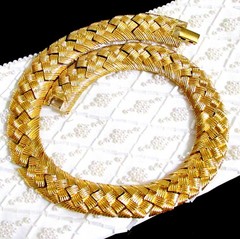 VTG NAPIER GP BRAIDED WOVEN CHAIN 16″ NECKLACE ELEGANT CLASSIC EXC