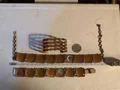 Vintage Copper Renoir Cuff Bracelet With Copper Necklace And Bracelet Set Lot!