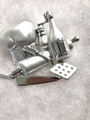 Vtg AJC silver tone Chef Hat supply Pin