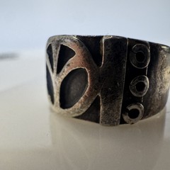 Vintage Hecho En Mexico Sterling Silver 925 Ring Size 5.5 6Grams
