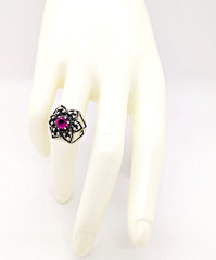 Vintage Elegant Soviet RING Silver⭐875 stamp Star USSR-size: 6.25US (17mm)| UA#4
