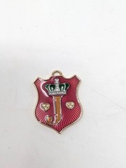 Vintage Juicy Couture Pendant Pink Crown J Initial Y2K