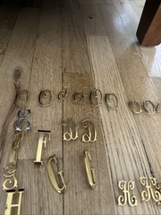 Vtg MONOGRAM Golden/Metallic Script/Letters Approximately 80+ Many Duplicates