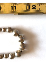 VTG 1960’s SOUTHWESTERN STERLING SILVER BALL BEADS 12 IN. NECKLACE~22gr.
