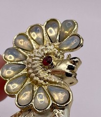 Lion Floral Mane Brooch Pin Fashion Jewlery Gold Vintage Style 1.25″Lot Of 2