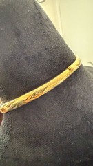Vintage Lanvin Gold Tone Hinged Choker Necklace