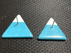 Vintage Geometric Triangle Stud Earrings N/A (Costume Jewelry) 1980s