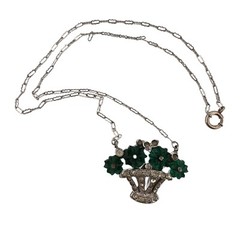 DELICATE GARDEN FLOWER BASKET FRUIT SALAD NECKLACE SIGNED~ TRIFARI ALFRED STYLE