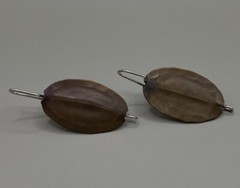 TOZ BAIKIN Women’s Earrings Pierced Copper Sterling Silver Artisan 1.5”