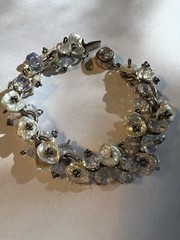 Artisian Made Beaded Pale Amethyst Bracelet with shells and crystals – signed