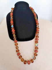 Joan Rivers Earth Tone Color Faceted Acrylic Beaded Necklace