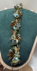 Juliana D&E Blue Aurora Borealis Rhinestone 5-Link Bracelet