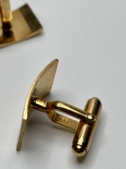 Vintage Anson 12K Gold Filled Brushed Finish Rectangular Cufflinks