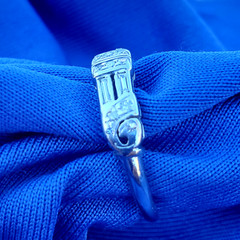 Original EARTH MINED DIAMOND Deco Wedding BAND Antique SOLID PLATINUM Ring S 5.5