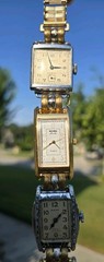 Vintage John Wind Maximal Art Watch Bracelet Multi Face Art Deco Assemblage 6.5