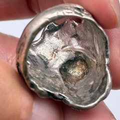 Vintage Cameo Native American Figure Silver Dimensional Ring Size 9.75