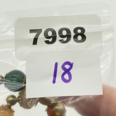 Vintage Beggars Beads Necklace Multicolor Stones Barrel Clasp 18 Inches
