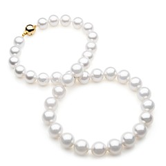 Pacific Pearls® 11-13 mm South Sea Pearl Necklace Luxury Designer Pearl Necklace