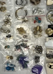 Large Earring Lot 100+ Pairs Mixed Vintage Modern Pierced Clip Hoops Studs