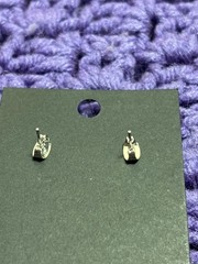 Vintage Abstract Art to Wear Square Stud Earrings 7/8 inch
