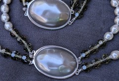 Vintage YSL Yves Saint Laurent Faux Baroque Pearl Necklace & Bracelet Set C46