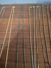 JEWELRY NECKLACES 17PC. HEART BRACELET AND DIAMOND EARRINGS. SEE PICTURES…